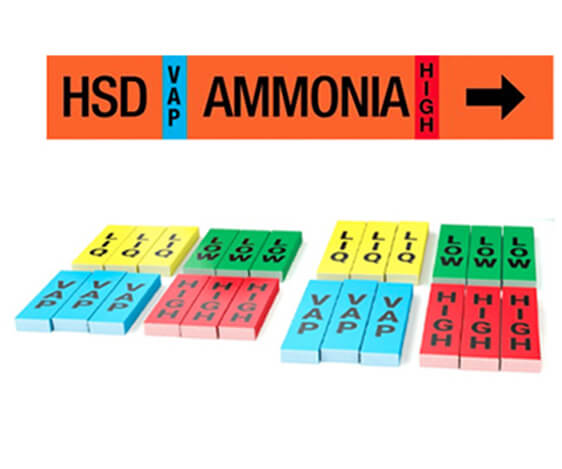 Ammonia Pipe Markers