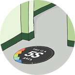 floor sign: 5S area 5S Floor Sign