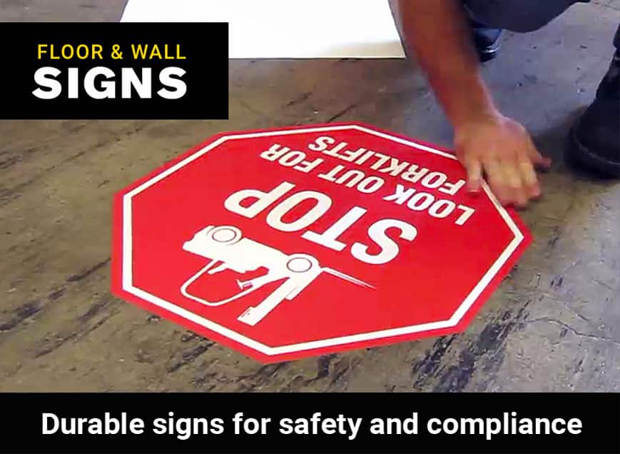 Floor and Wall Signs - Durable signs for safety and compliance