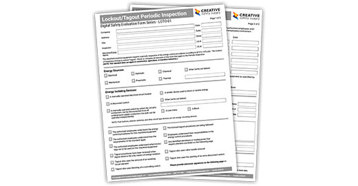 FREE Lockout Tagout Inspection Checklist from Creative