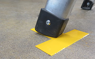 SafetyTac® Shape Tapes smooth on floors
